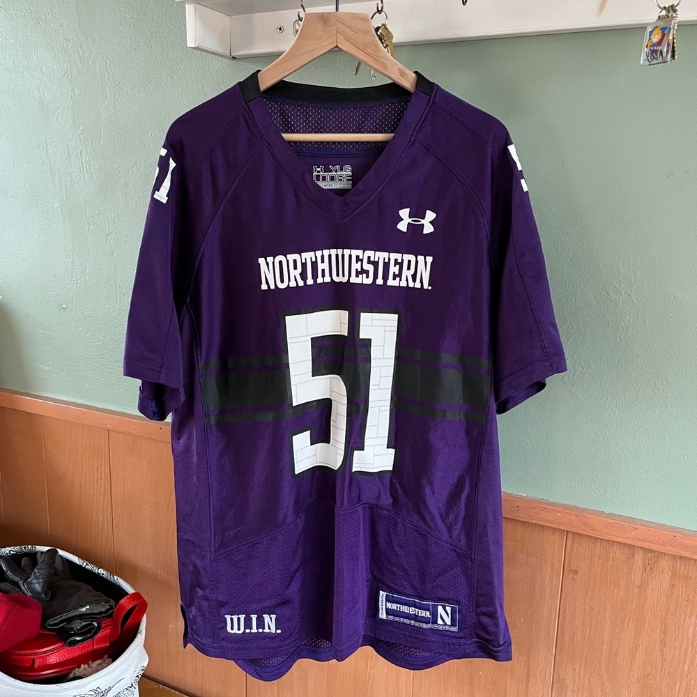 Under Armour Northwestern Wildcats Football Boys Jersey